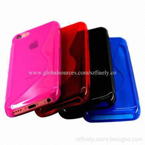 TPU Cases for iPhone 5C, S-shaped, Simple and Clear